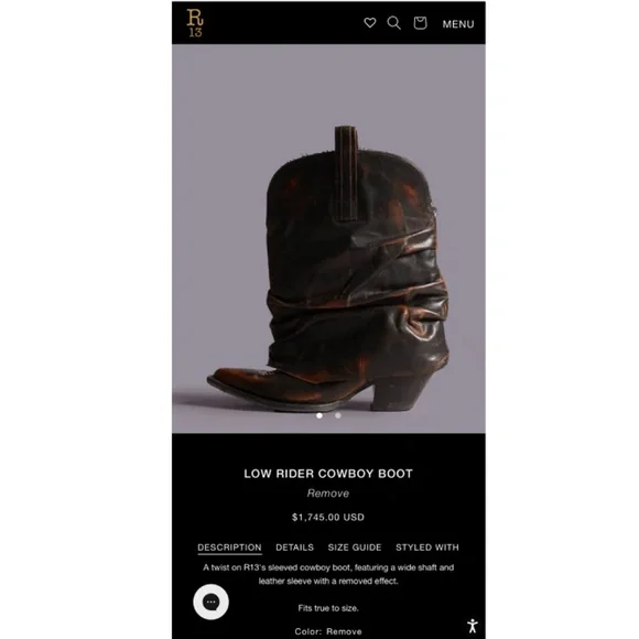 R-13 Low Rider Cowboy Boot - Picture 3 of 9